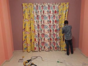 Curtain installation service